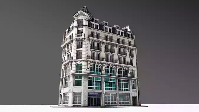 Parisian Street Corner Building