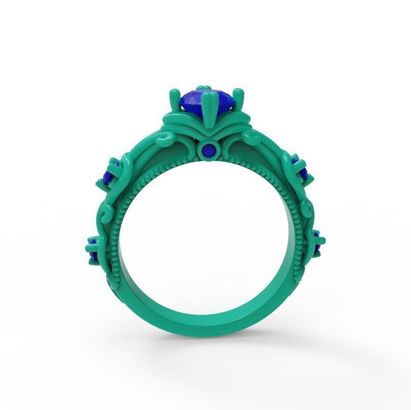 Gold ring 3D print model_2