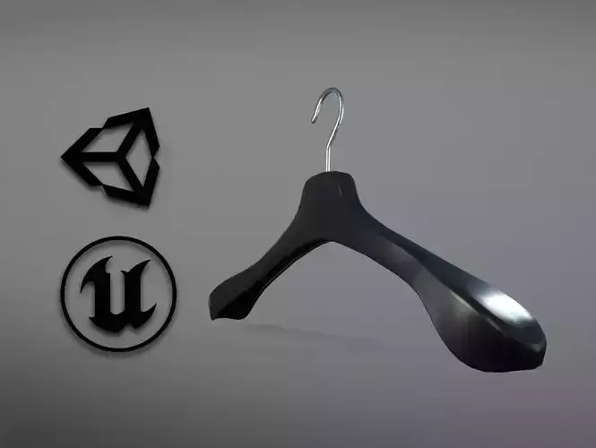 Plastic Black Coat Hanger 2B