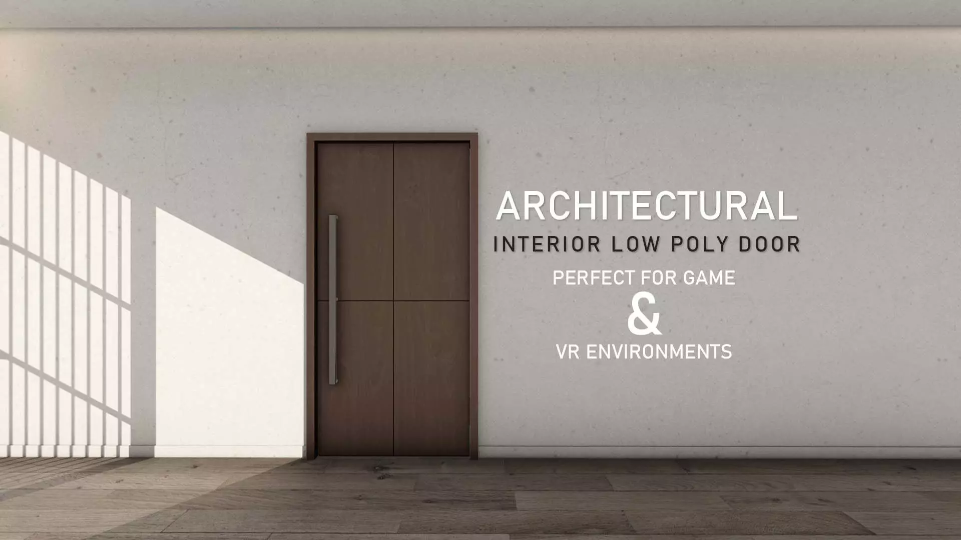 Architectural Interior Doors low poly Door 11 Low-poly 3D model_0