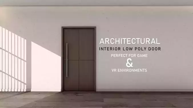 Architectural Interior Doors low poly Door 11 Low-poly 3D model