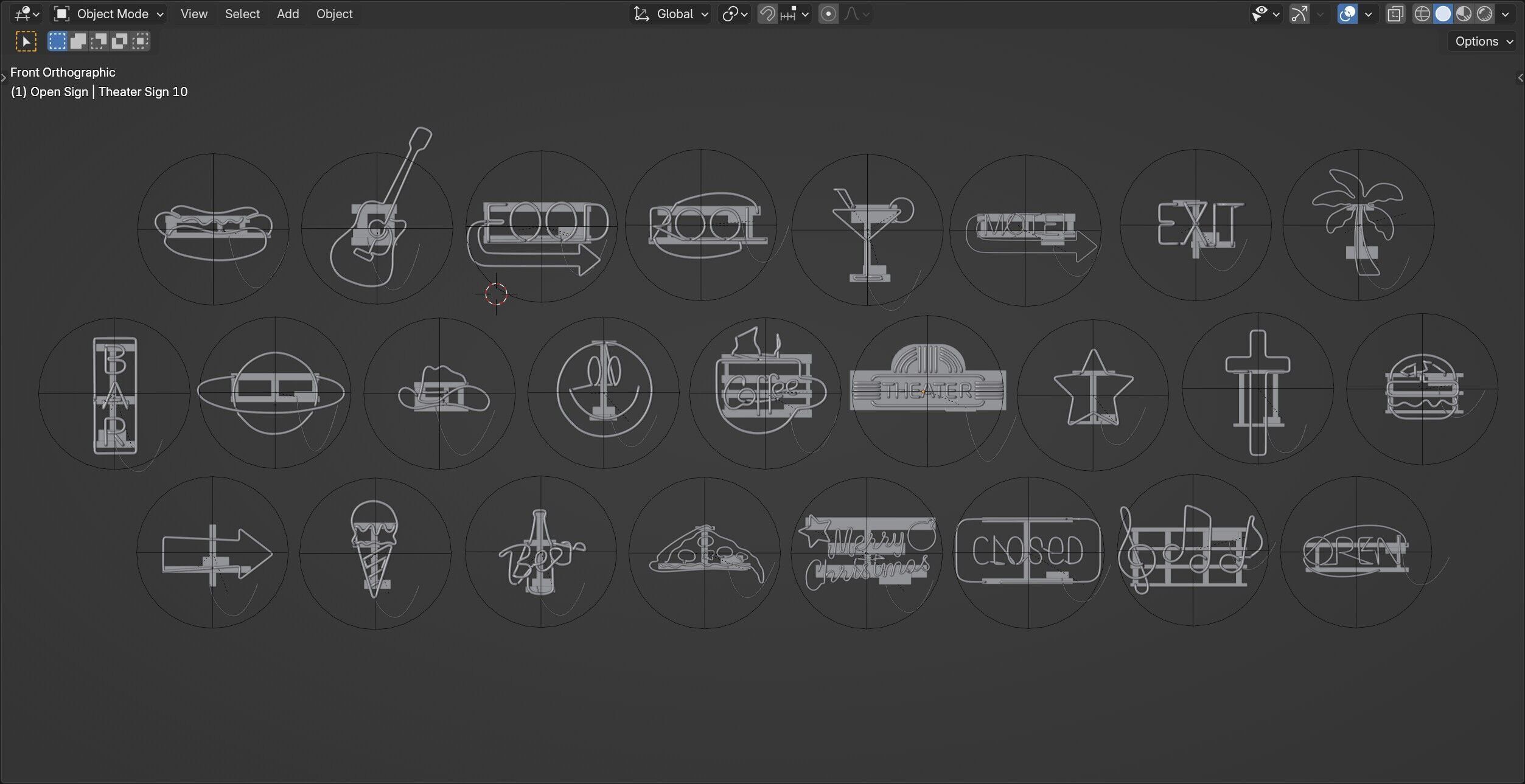 Neon Signs Asset Pack 3D model_38