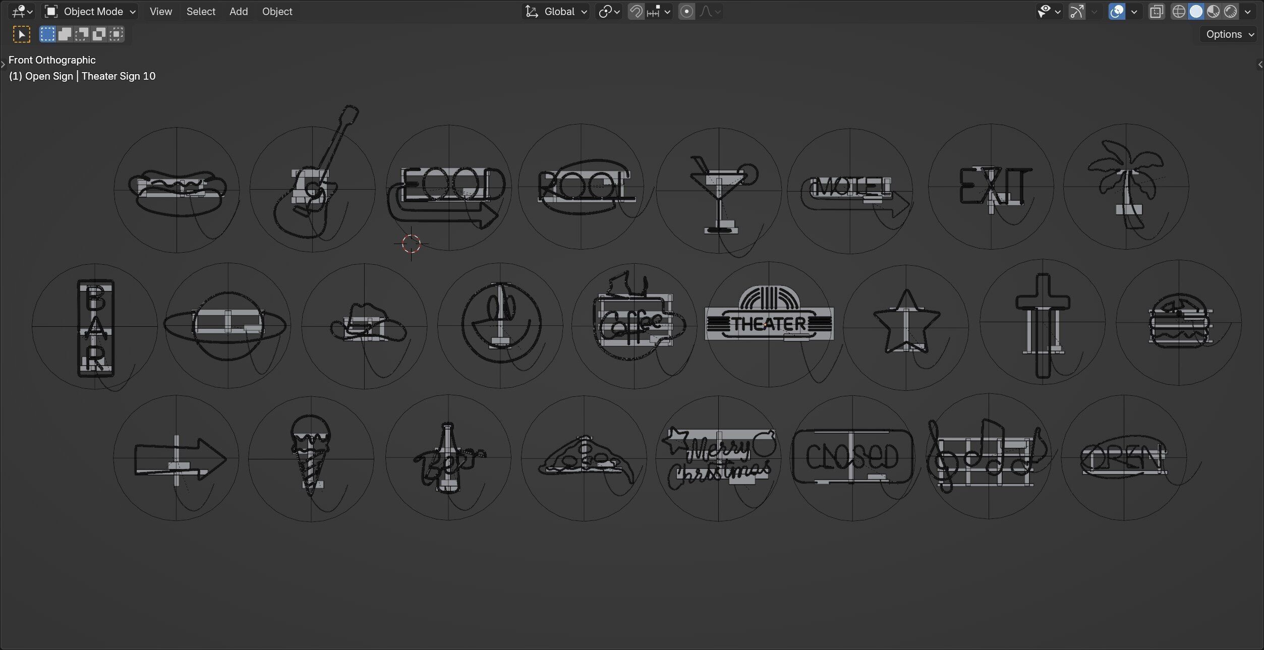 Neon Signs Asset Pack 3D model_37