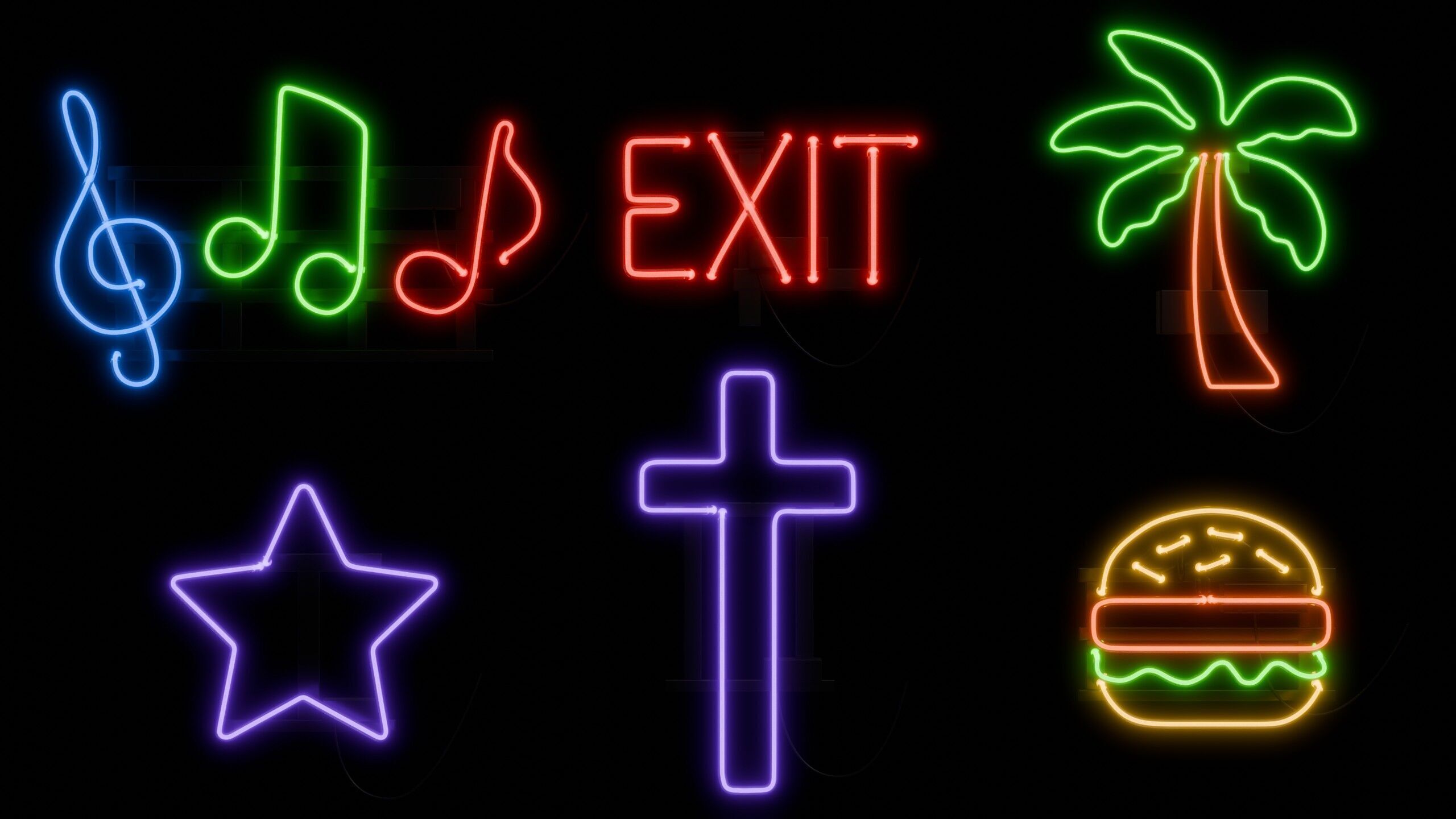 Neon Signs Asset Pack 3D model_10