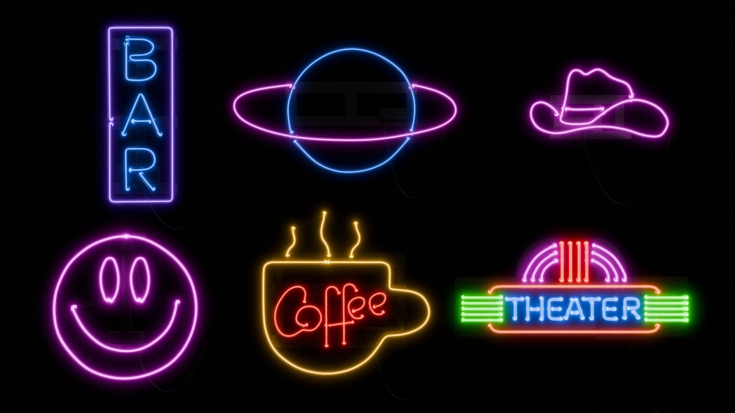 Neon Signs Asset Pack 3D model_6