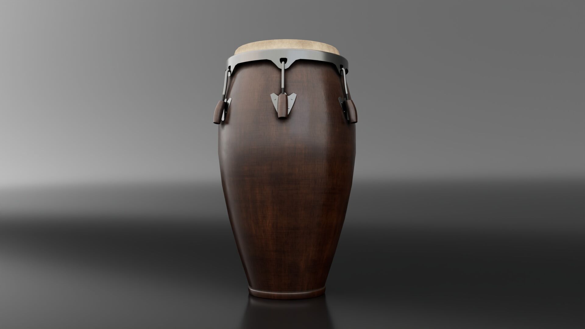 Conga Drum 3D model_1