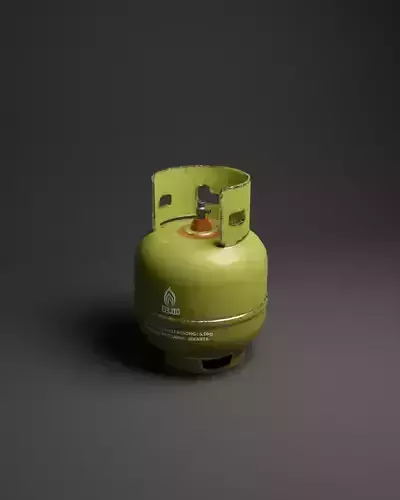 Indonesia LPG Gas Cylinder 3D Model