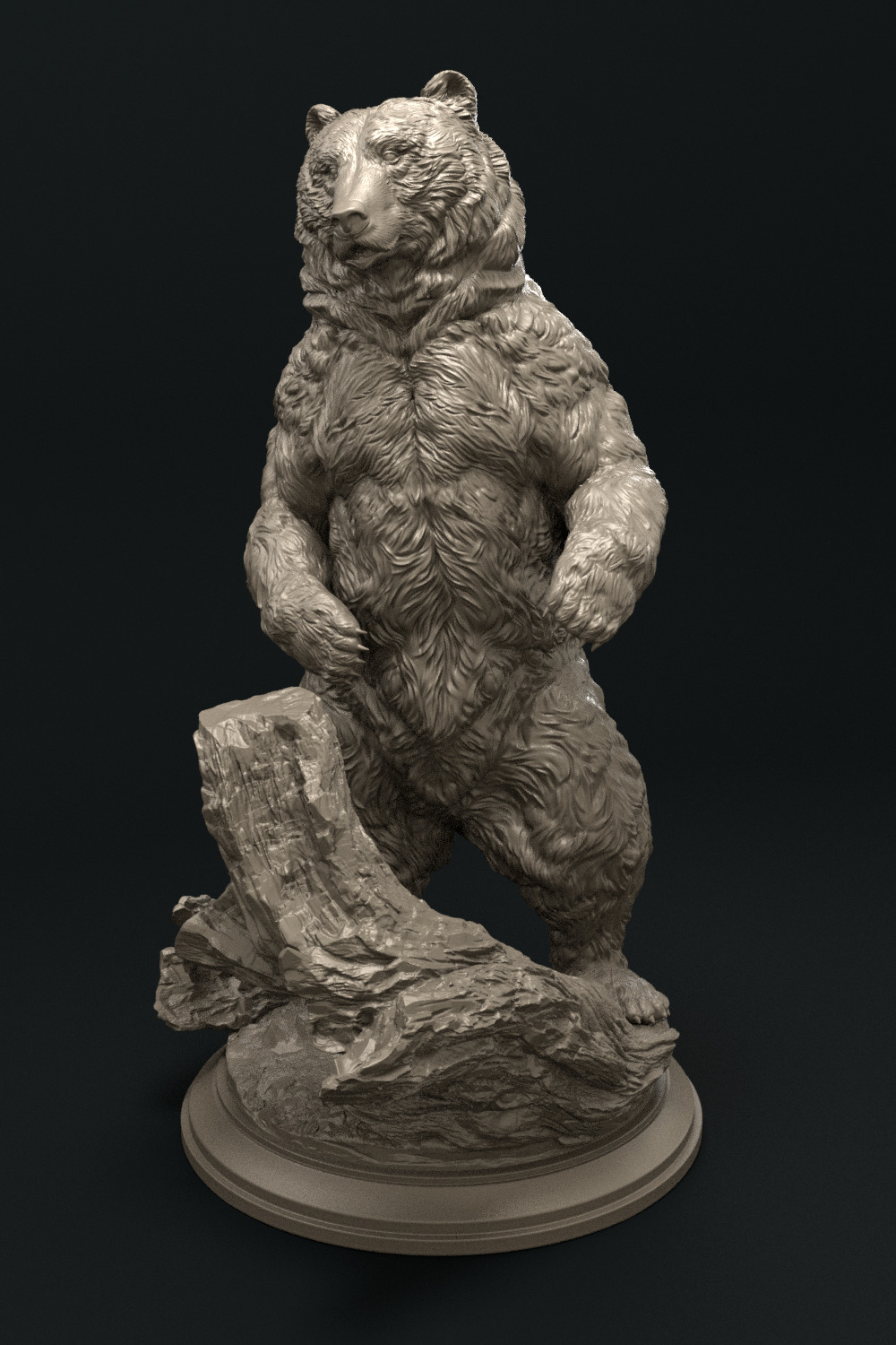 Standing bear 3D print model_1