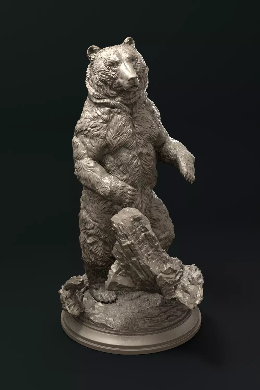 Standing bear 3D print model_0