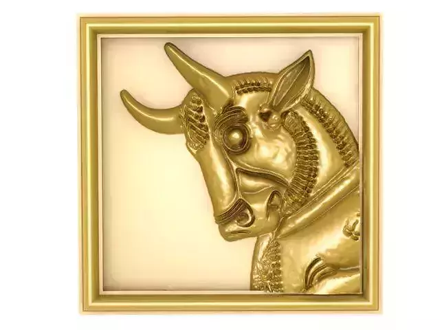 bas-relief of the bulls head in persepolis