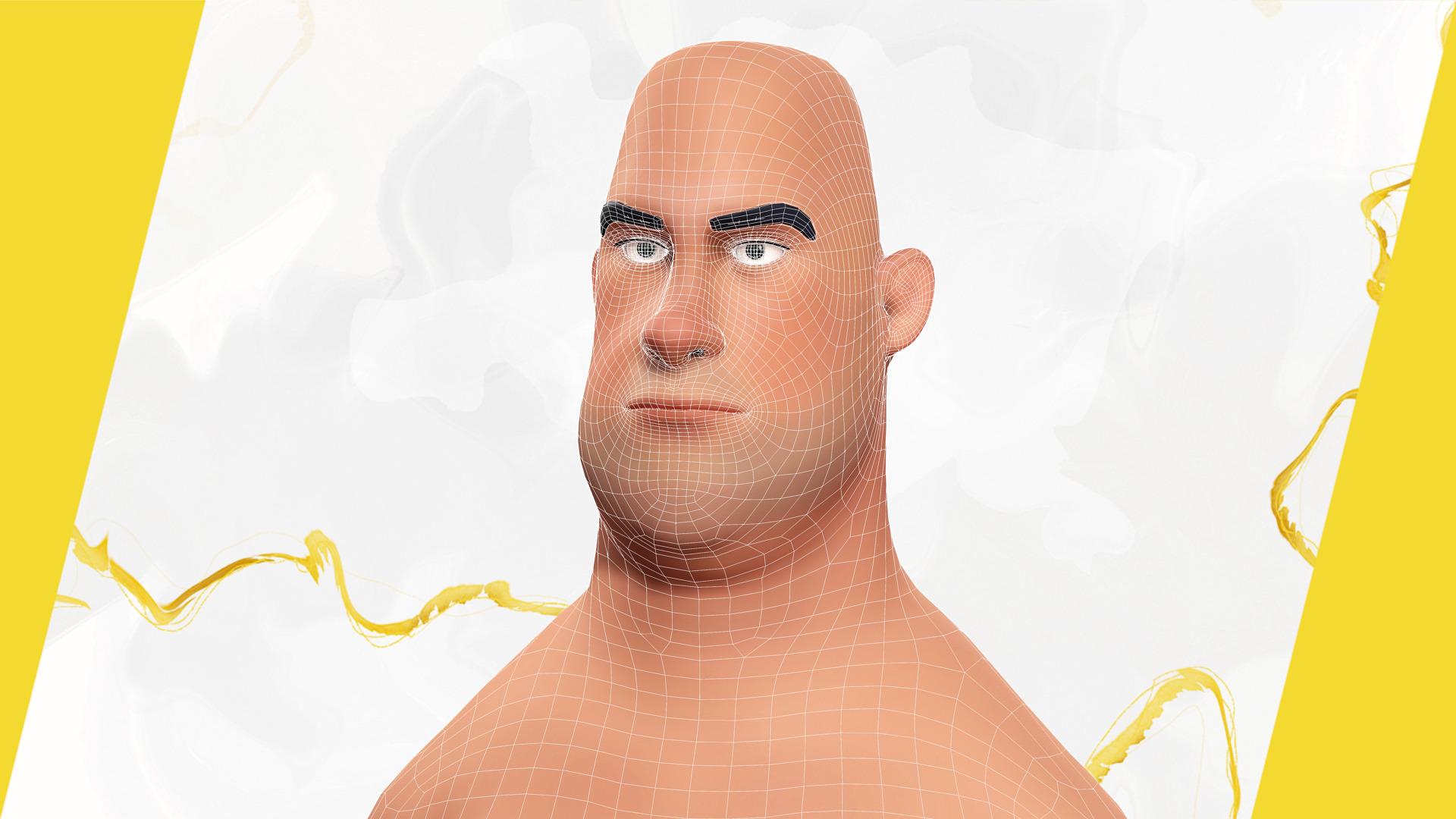 Cartoon Construction Worker in Jacket Worker with Hard Hat Low-poly 3D model_27