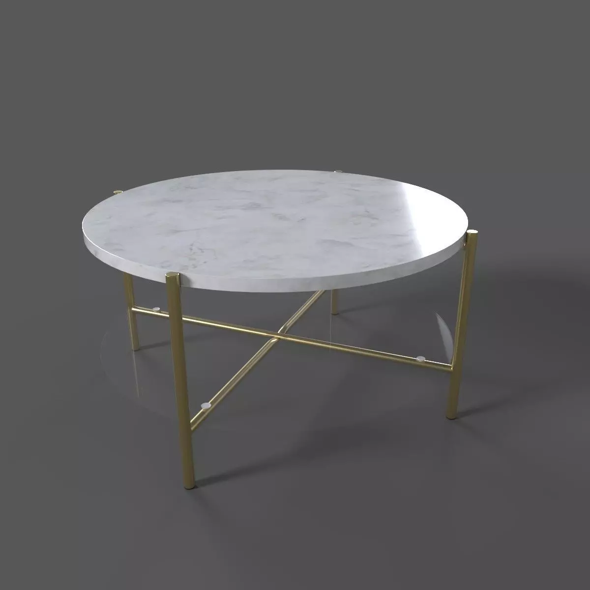 Marble Coffee Table Low-poly 3D model_0