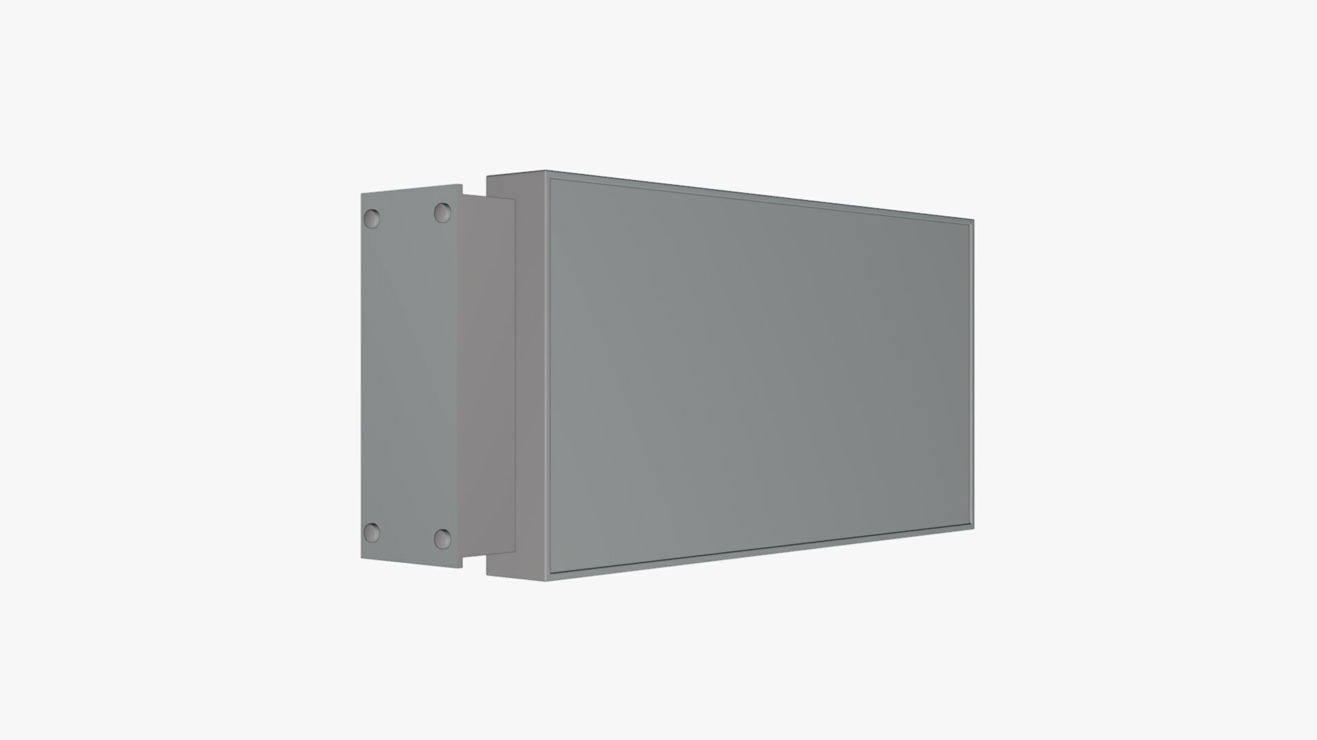 Basic Shop Sign - Geometry Only No Textures No Materials 3D model_1