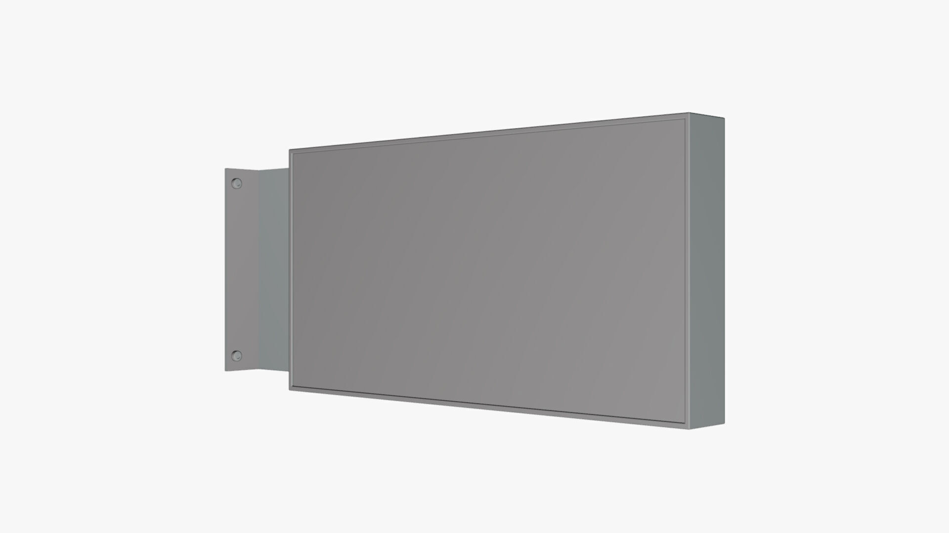 Basic Shop Sign - Geometry Only No Textures No Materials 3D model_2