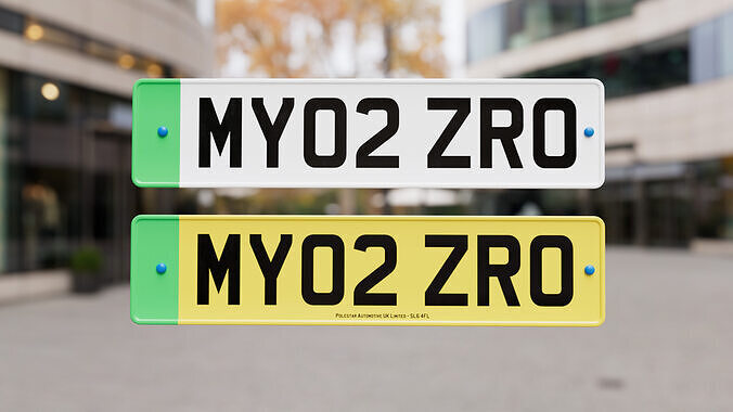 UK Number Plate Low-poly 3D model 6