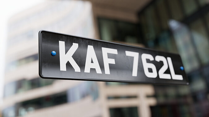 UK Number Plate Low-poly 3D model 5