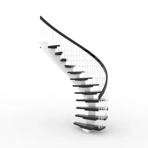 Segmental spiral staircase 3D model