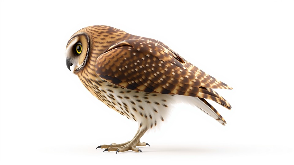 Realistic Owl Bird Model for Animation and Gaming Low-poly 3D model_3
