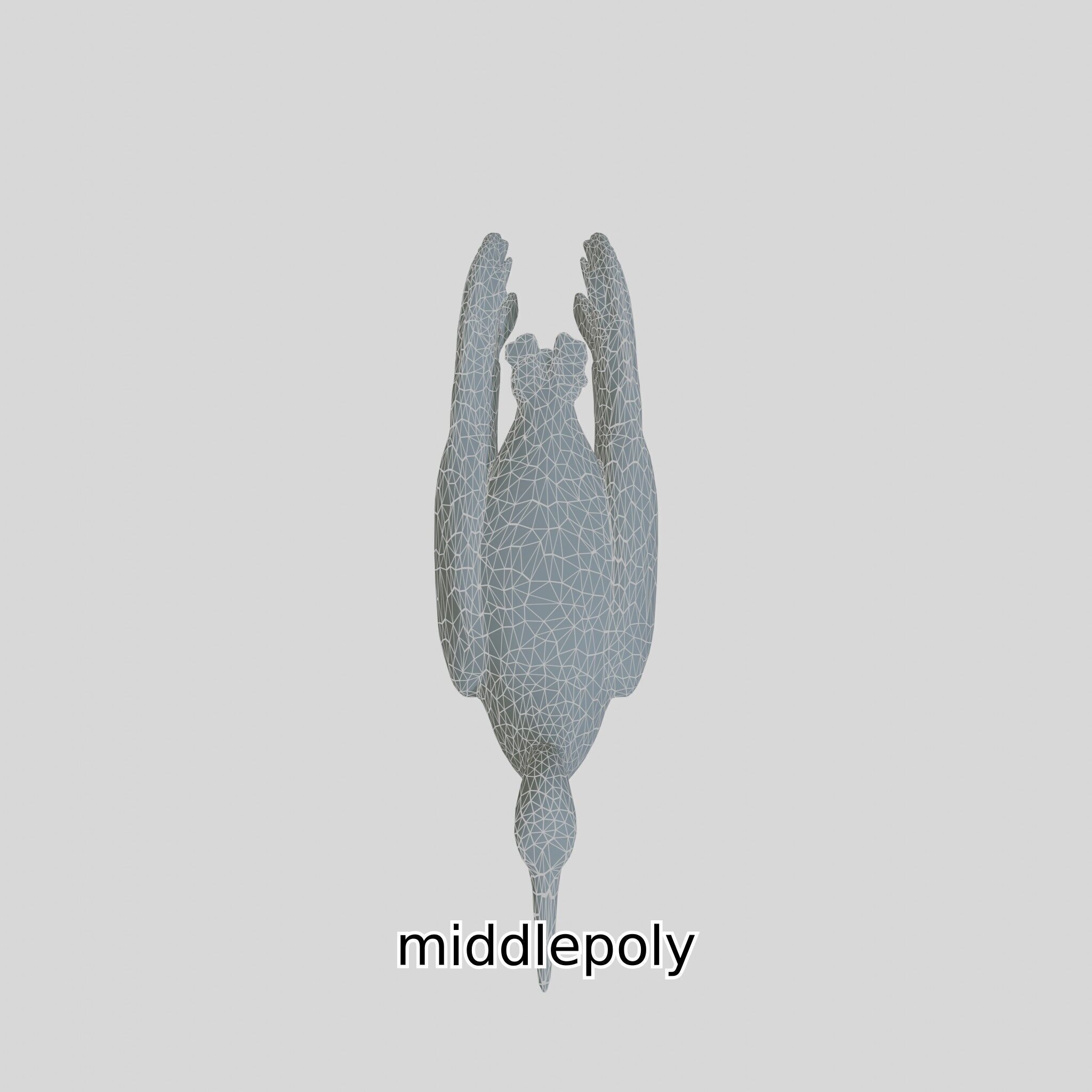 Elegant Crane Bird Realistic 3D Model Low-poly 3D model_10