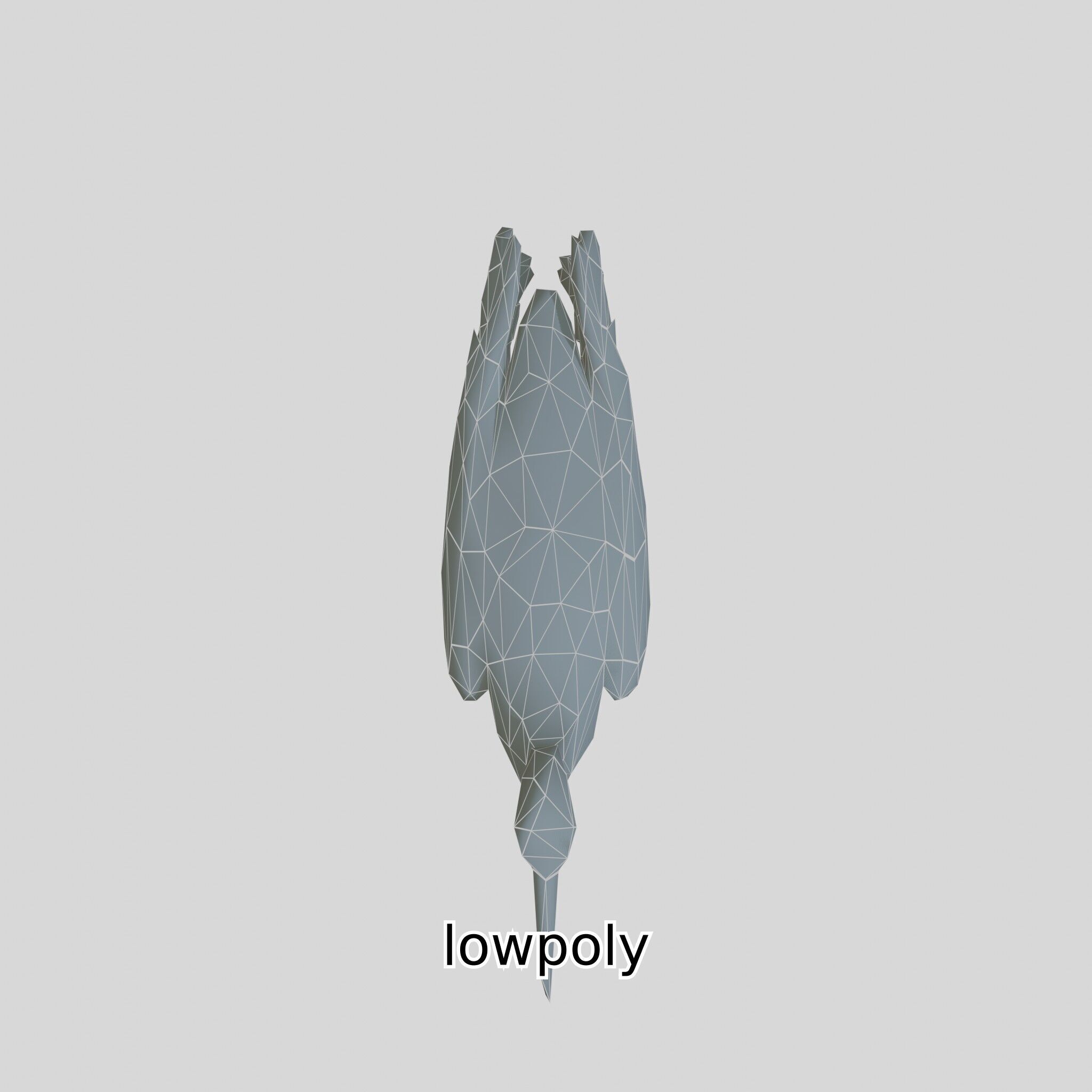 Elegant Crane Bird Realistic 3D Model Low-poly 3D model_38