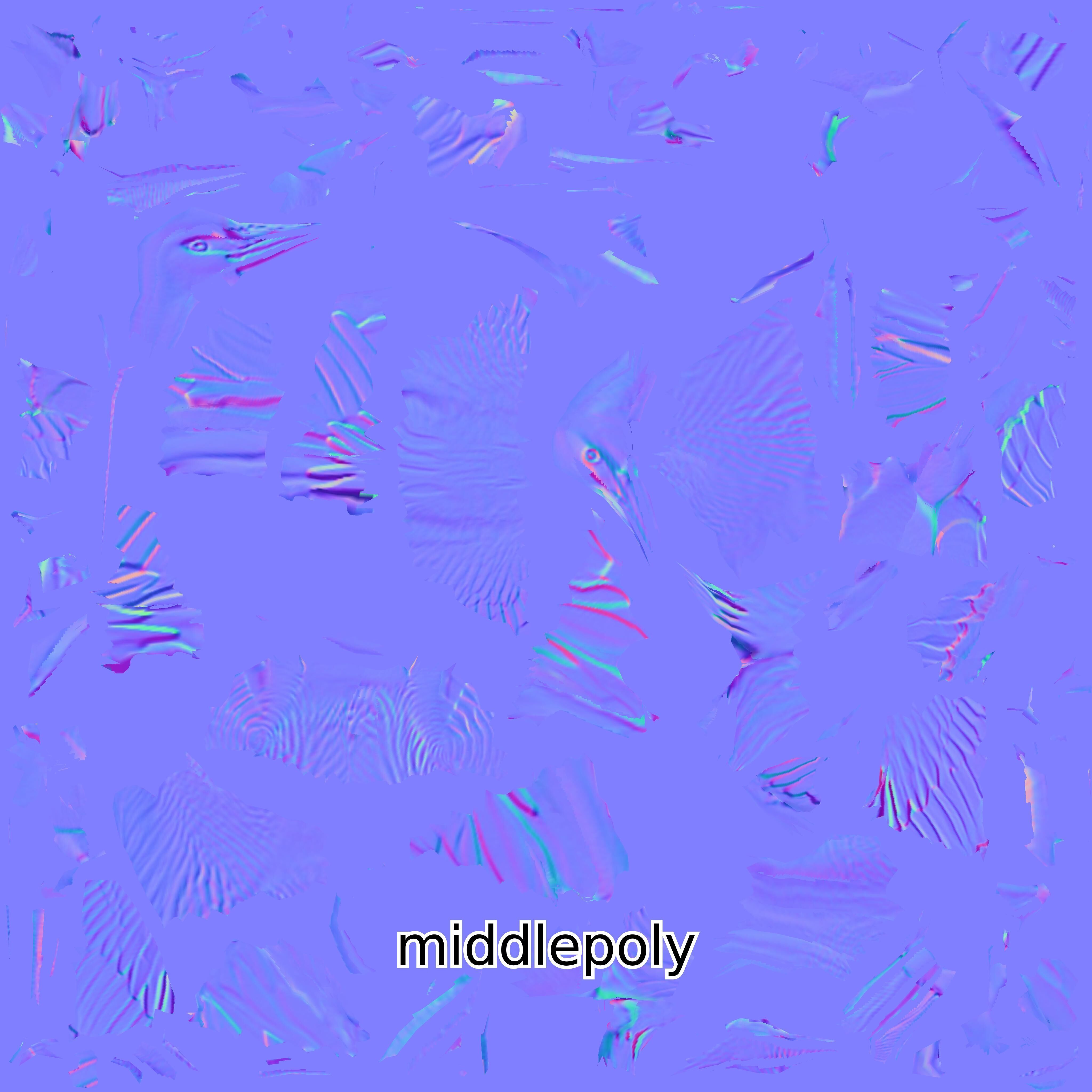 Elegant Crane Bird Realistic 3D Model Low-poly 3D model_16