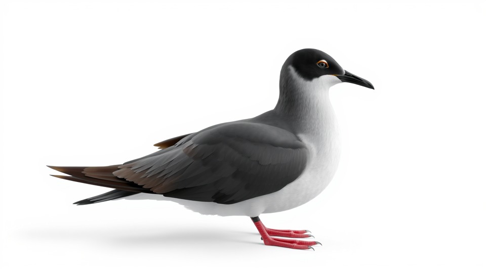 3D Realistic Seagull Bird Model with PBR Textures Low-poly 3D model_3