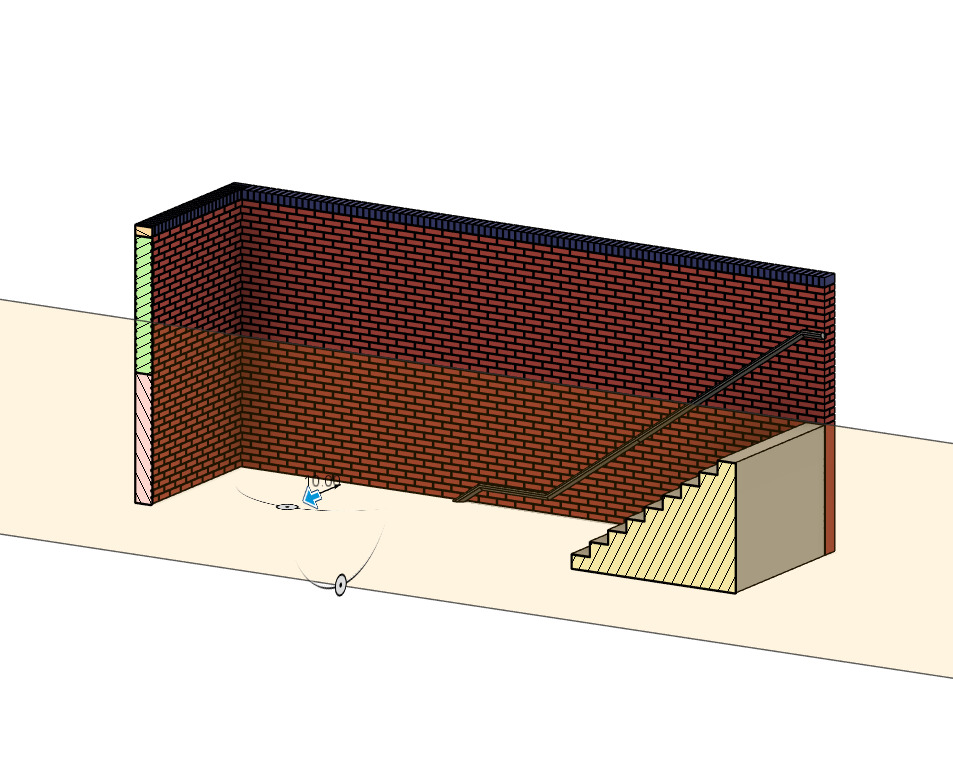 Model Railway Station Platform Brick Subway Steps V1 3D print model_5
