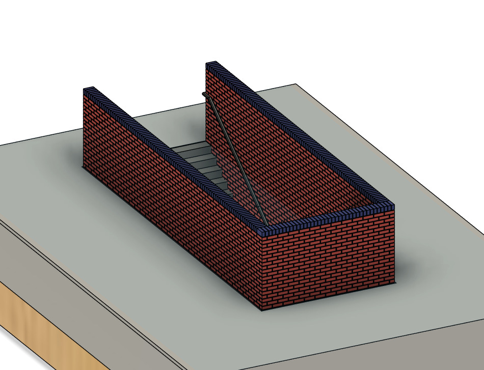 Model Railway Station Platform Brick Subway Steps V1 3D print model_8