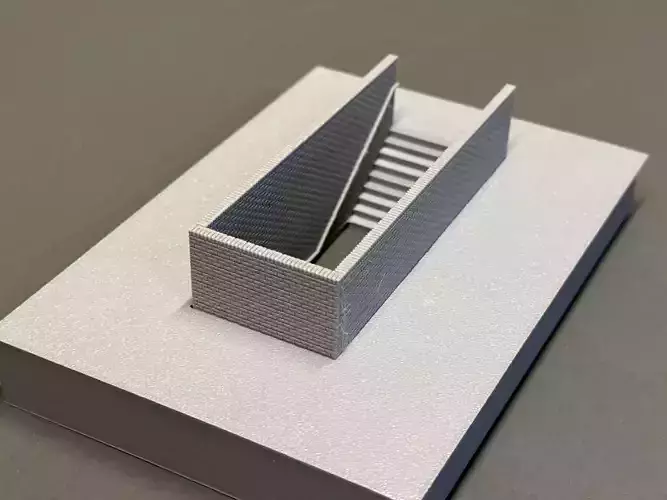 Model Railway Station Platform Brick Subway Steps V1 3D print model