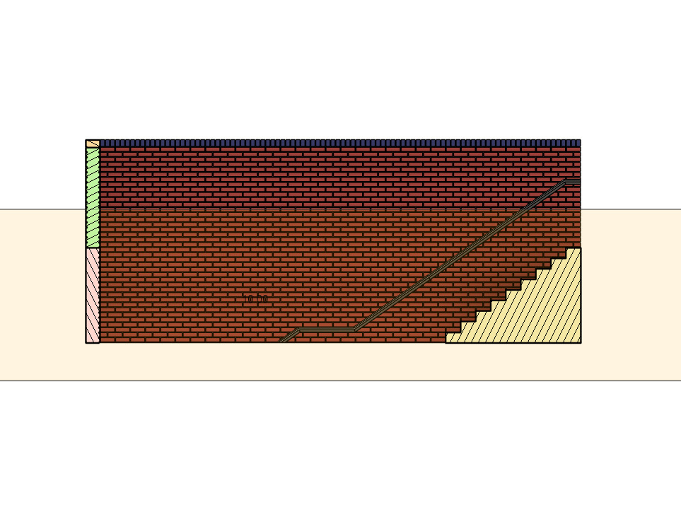 Model Railway Station Platform Brick Subway Steps V1 3D print model_6