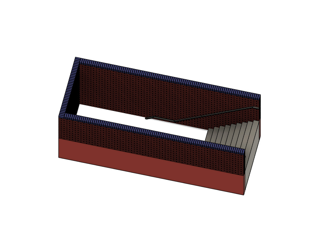 Model Railway Station Platform Brick Subway Steps V1 3D print model_4