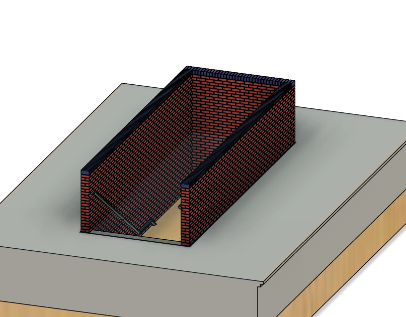 Model Railway Station Platform Brick Subway Steps V1 3D print model_7