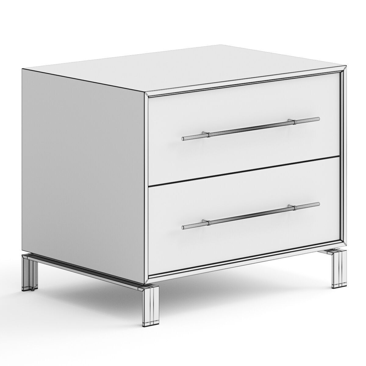 Canova Nightstand Bedside Table 3D model_1