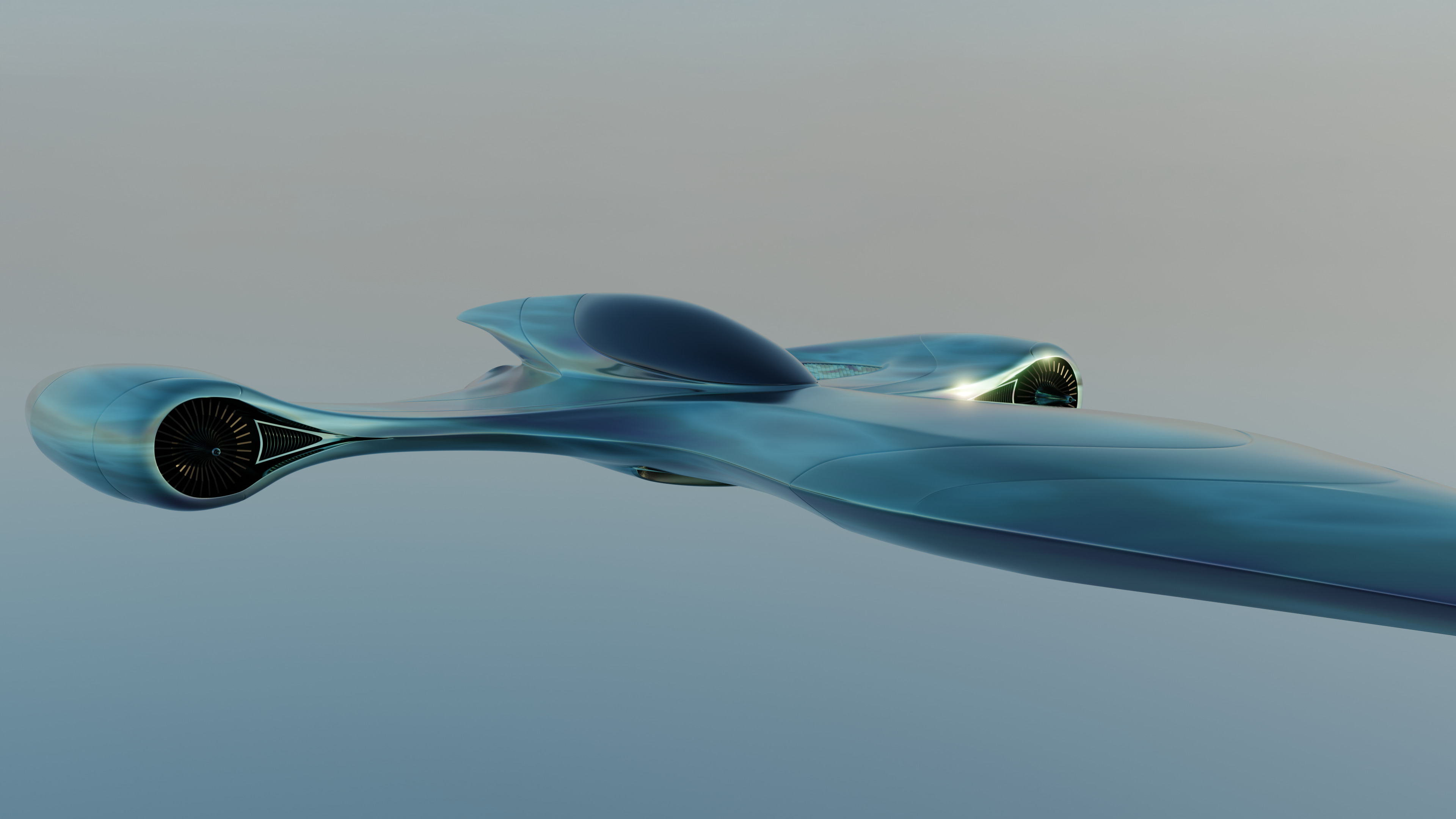 Sci fi aircraft 3D model_12