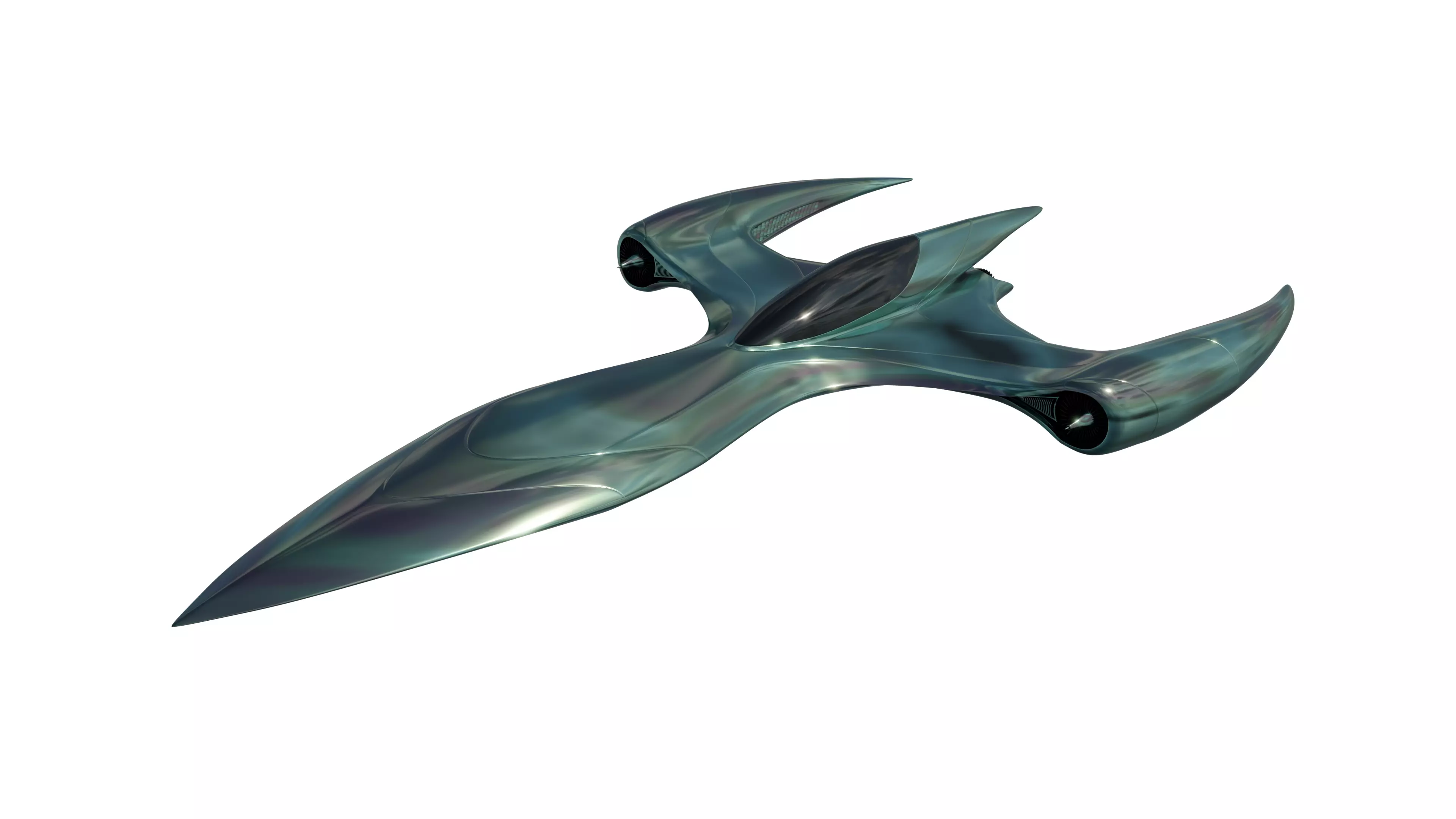 Sci fi aircraft 3D model_0