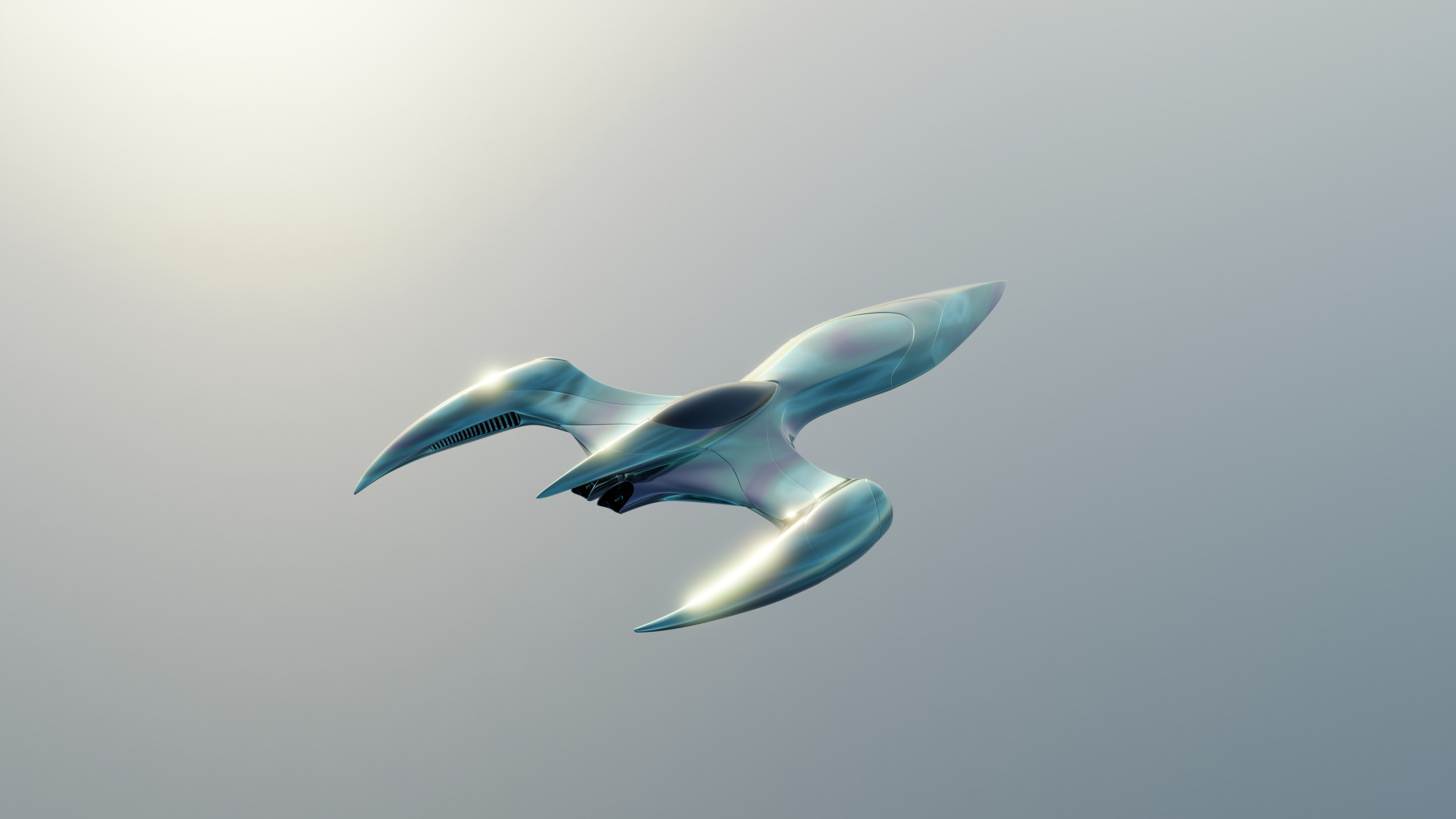 Sci fi aircraft 3D model_11