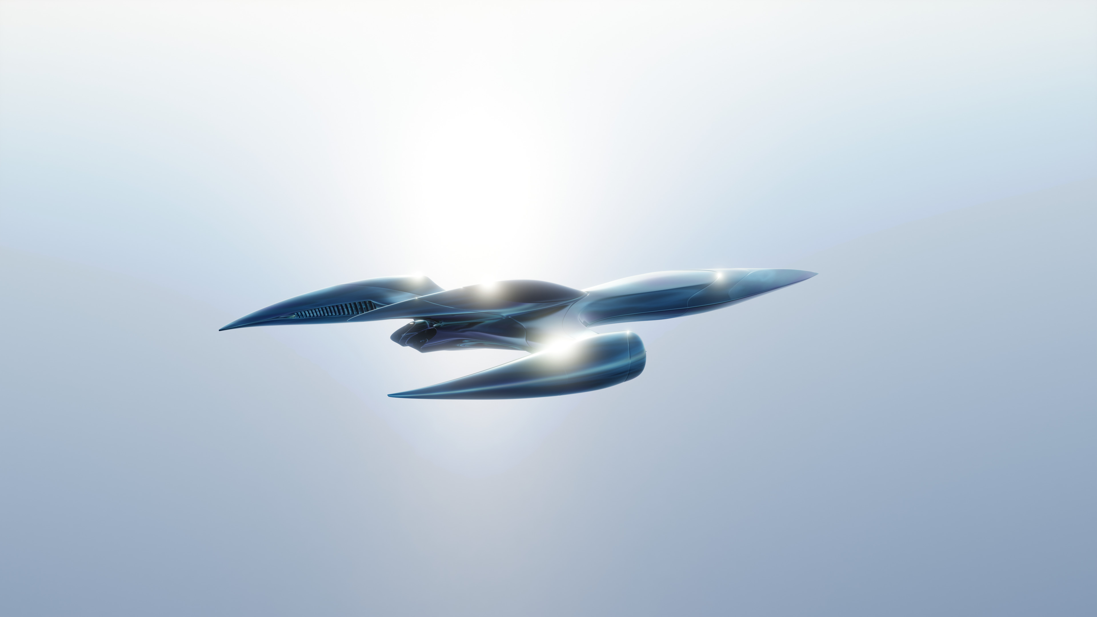 Sci fi aircraft 3D model_7