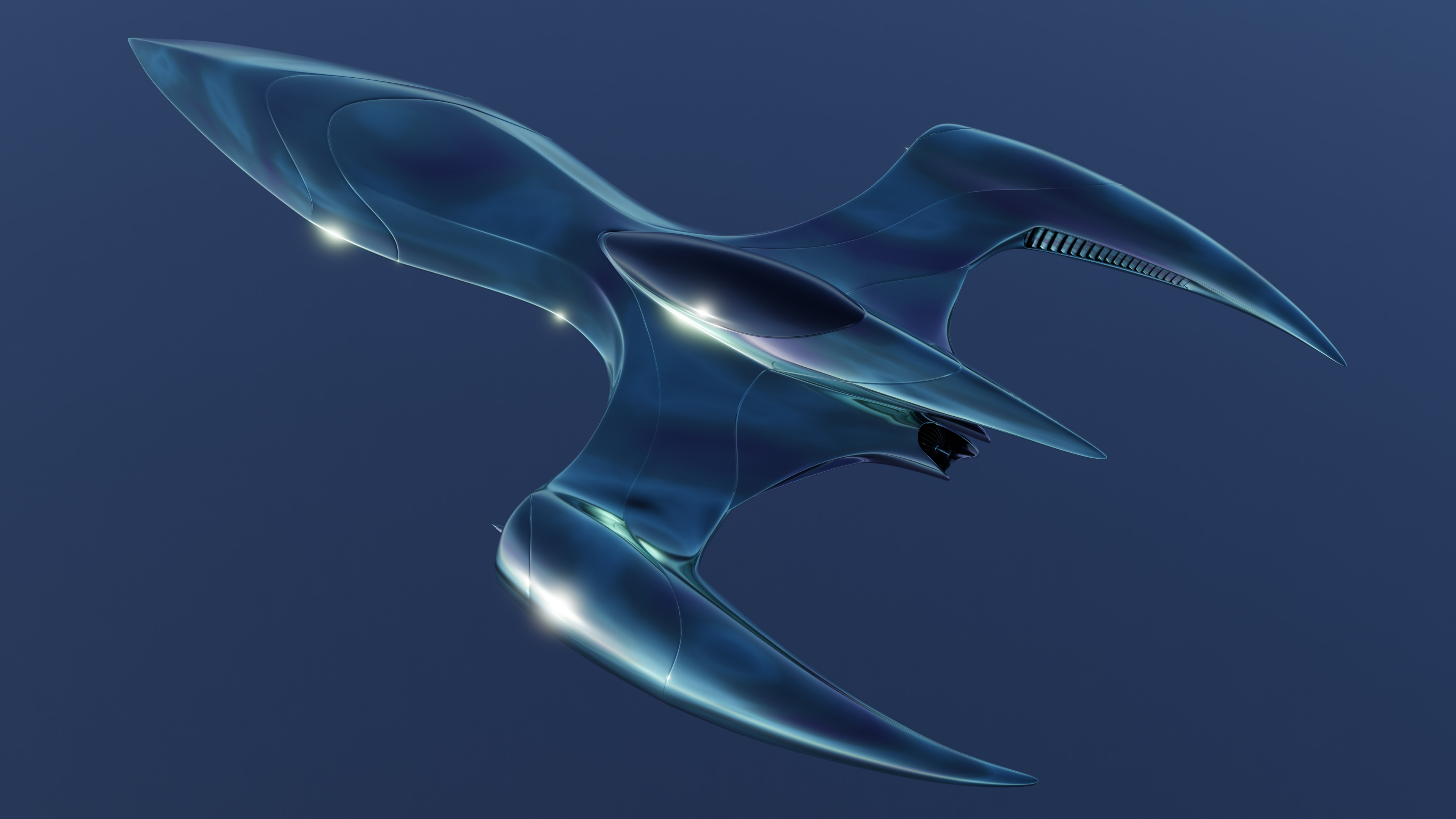 Sci fi aircraft 3D model_4