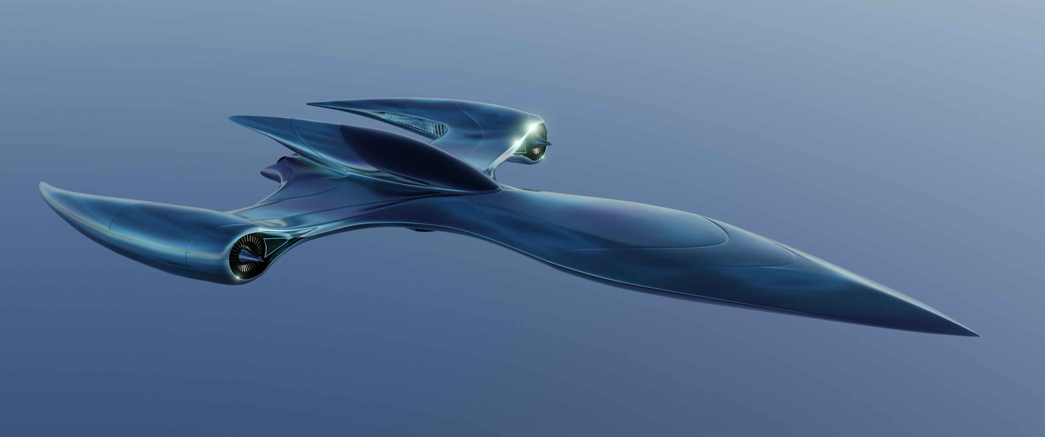 Sci fi aircraft 3D model_5