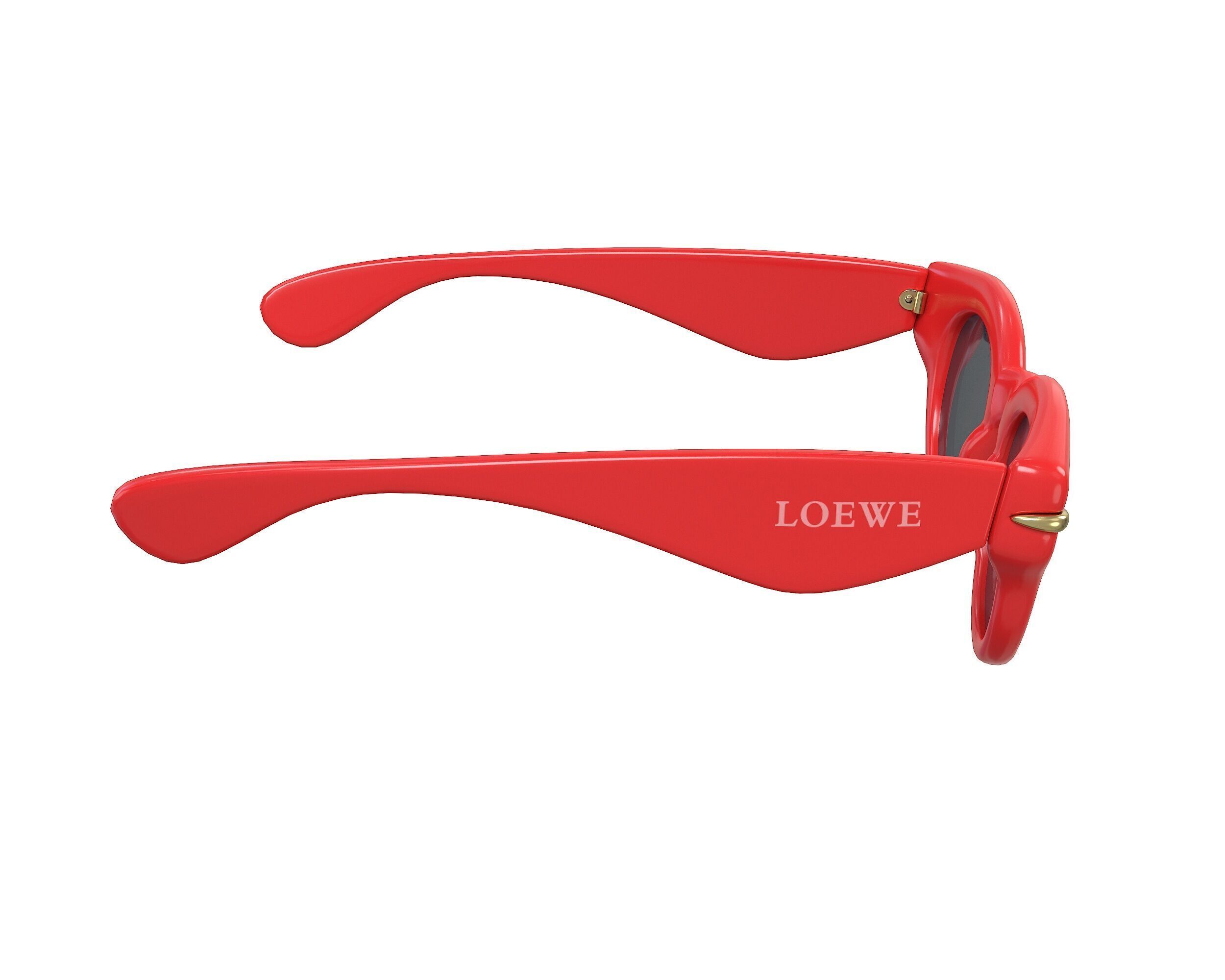 Loewe inflated Round Sunglasses Low-poly 3D model_7