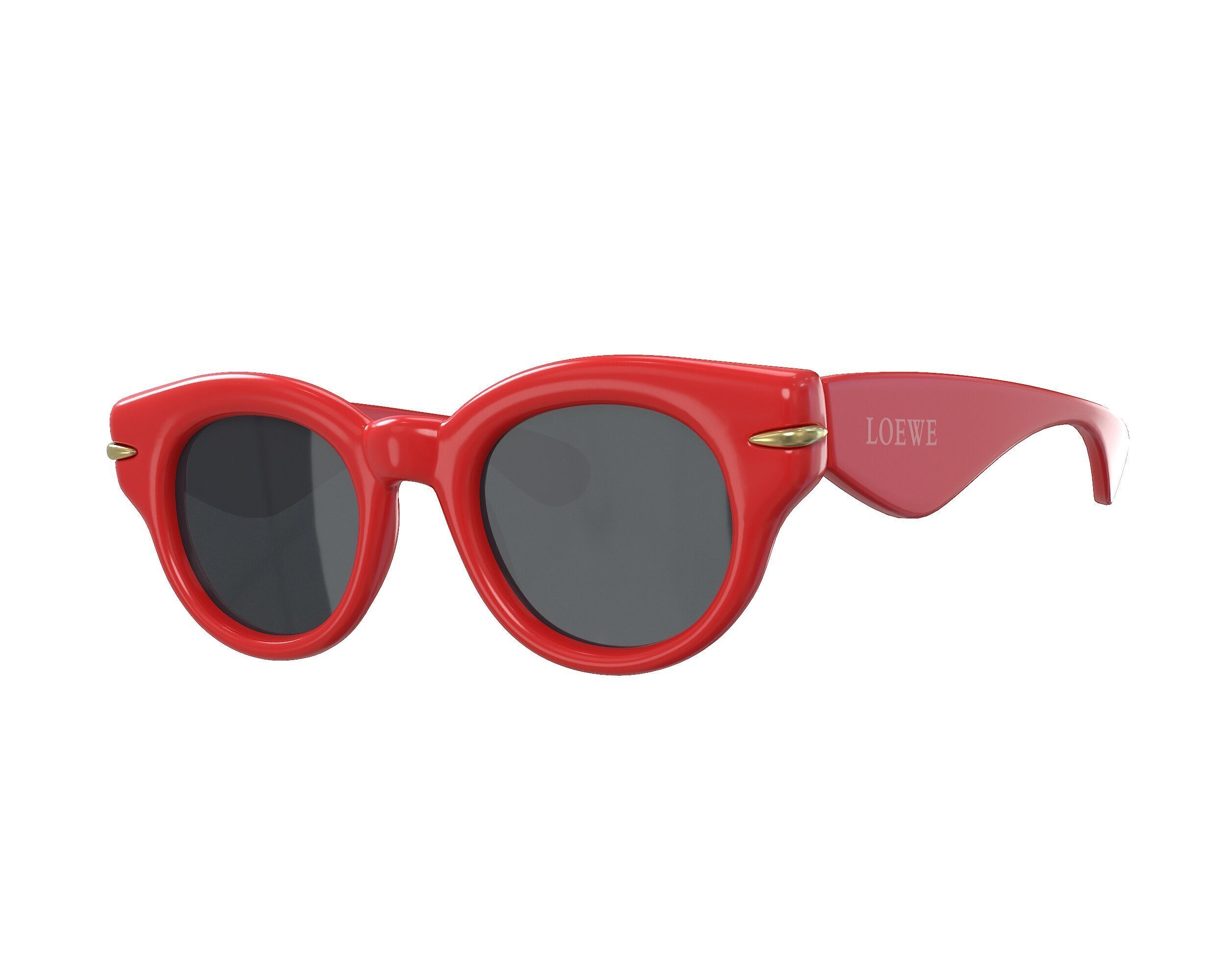 Loewe inflated Round Sunglasses Low-poly 3D model_5