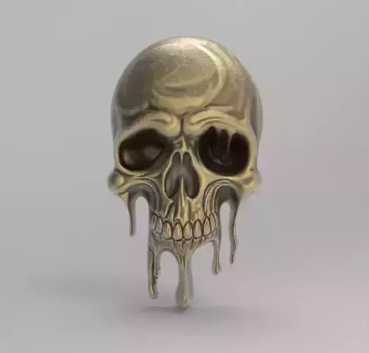 melting skull decor 