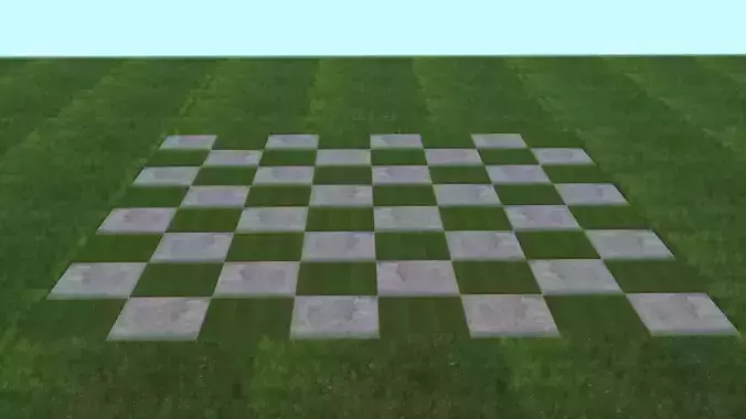 Checkerboard Garden 3D model