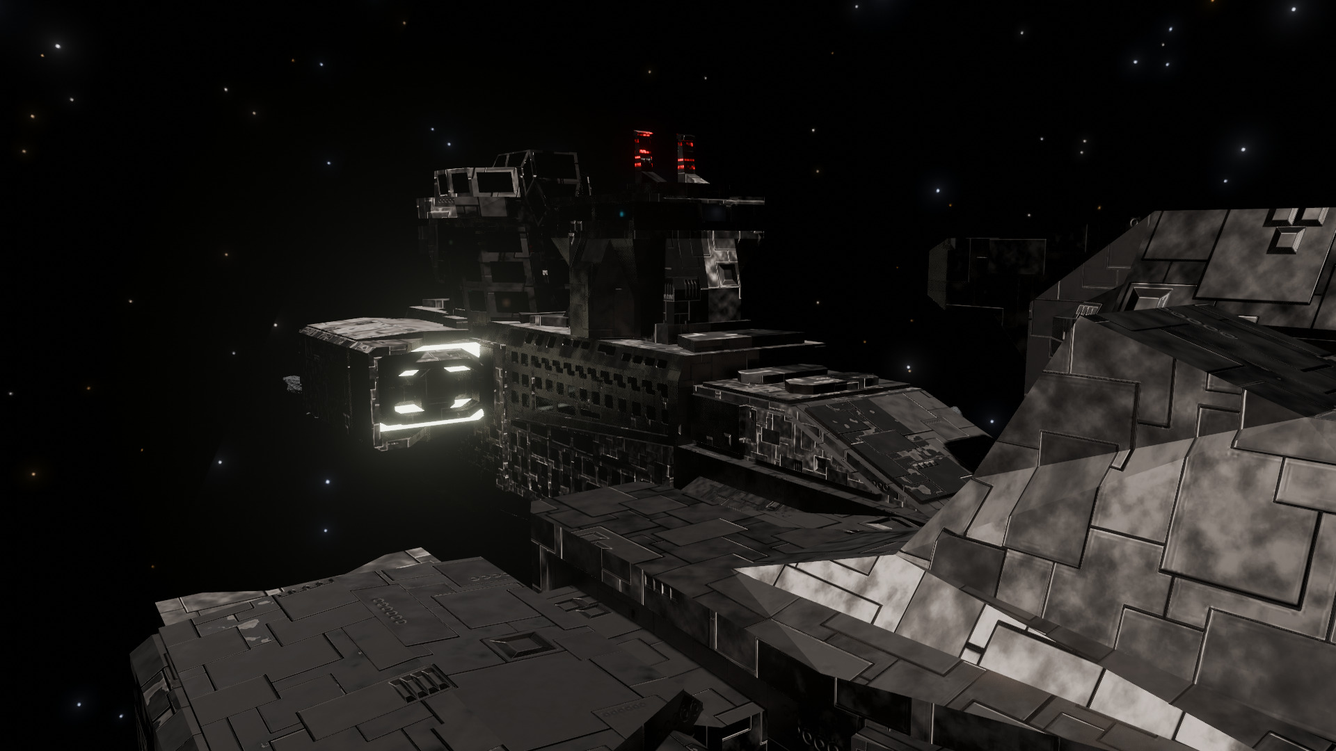 Spacecraft with planet 3D model_10