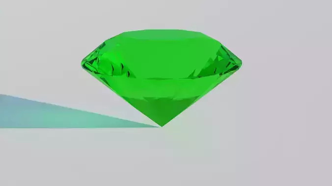 Esmeralda Brillante - Modelo 3D de Alta Calidad Low-poly 3D model