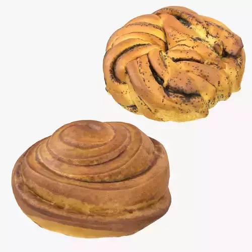 Sweet Buns 3D Model Collection