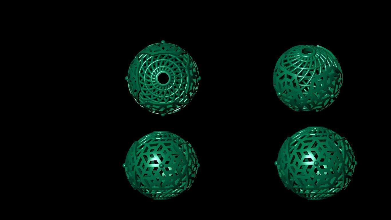 100 Beeds Balls models 3D Model Collection 3D print model 3D print model_57