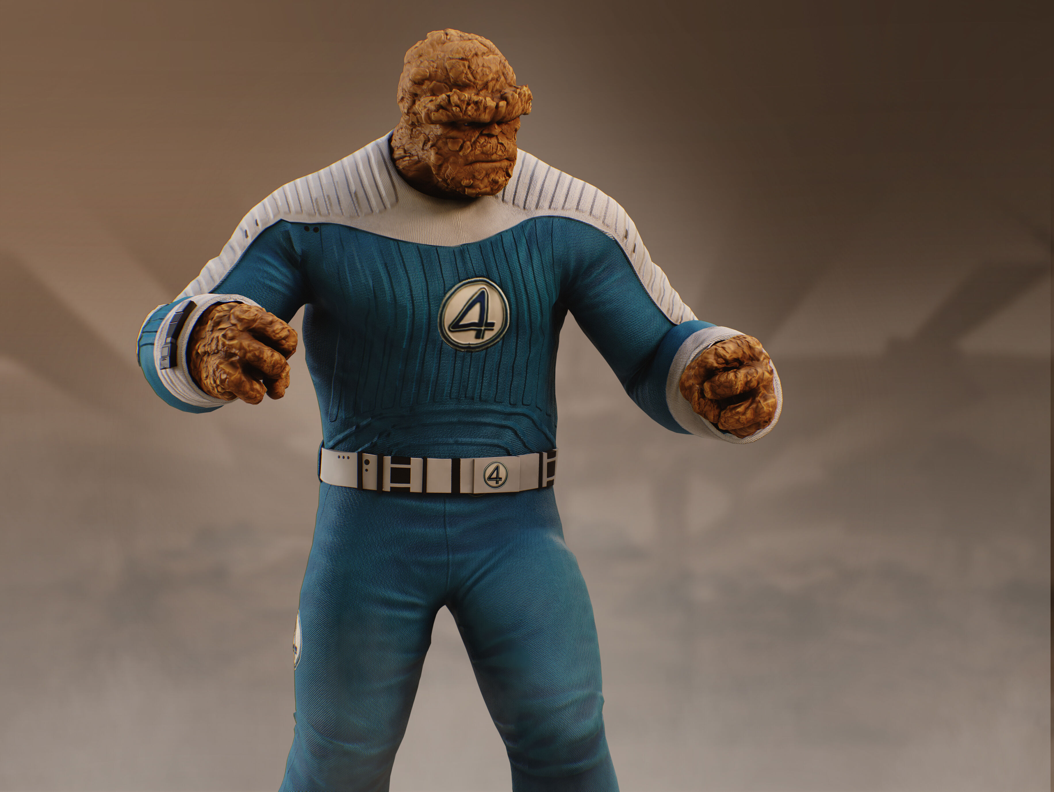 The Thing Low-poly 3D model_10