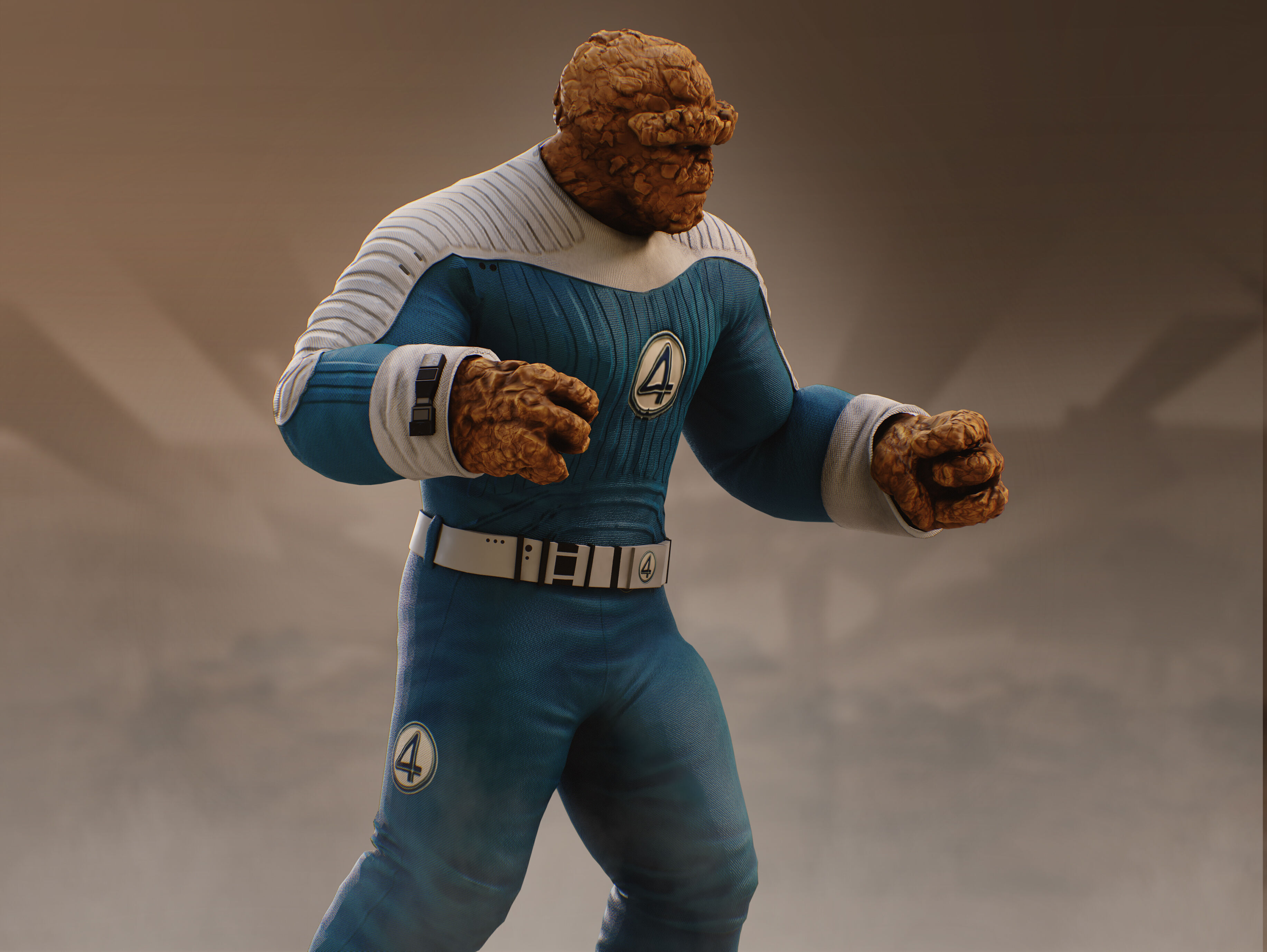 The Thing Low-poly 3D model_8