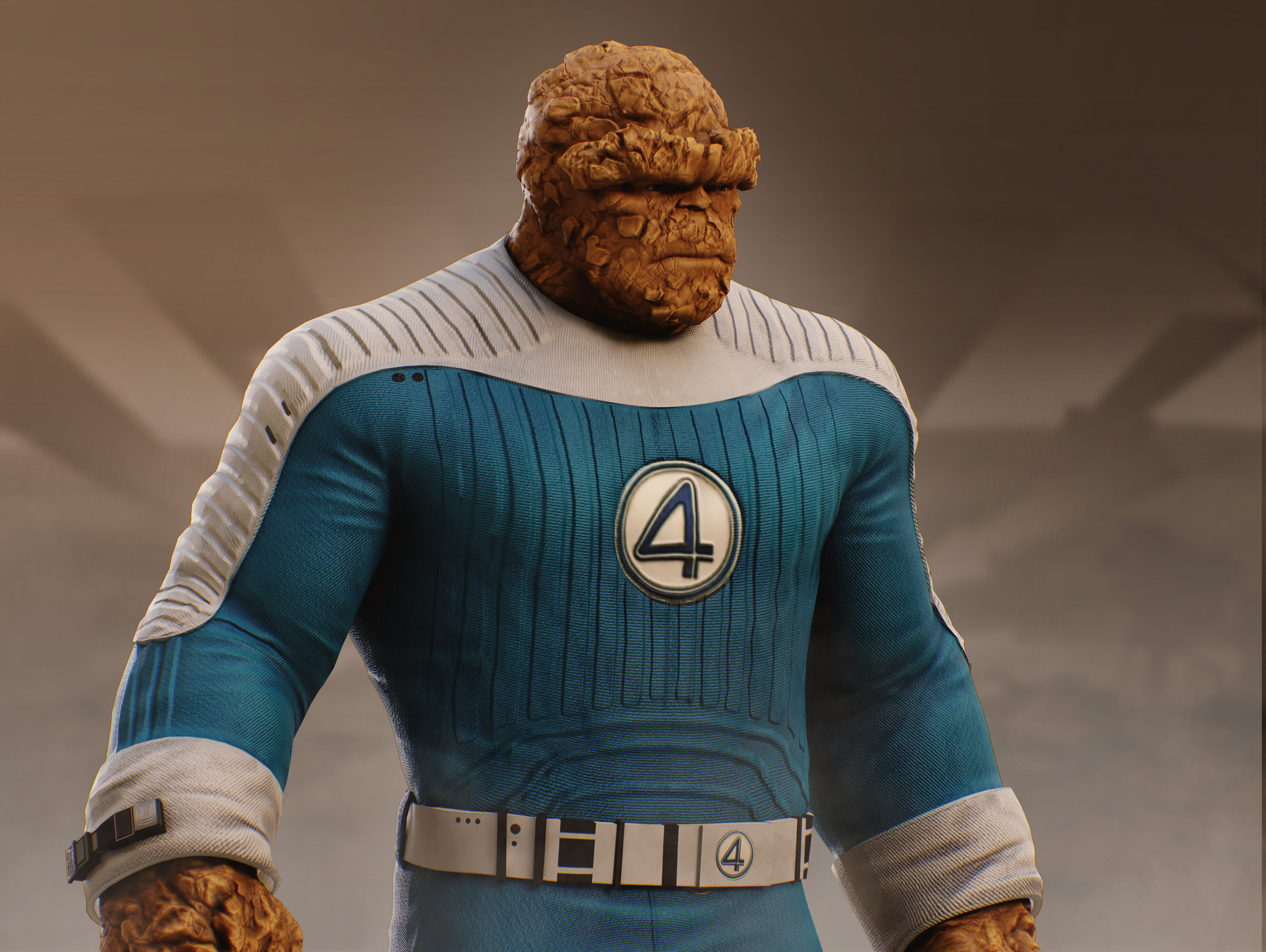 The Thing Low-poly 3D model_5